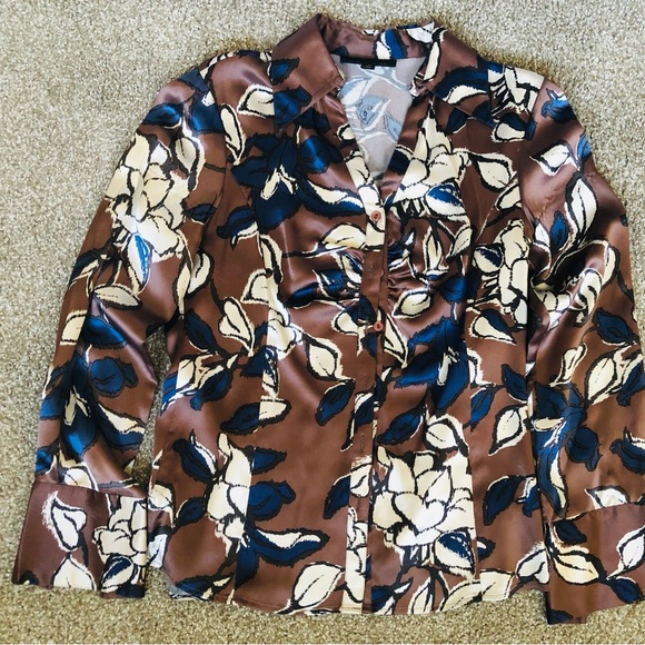 STUNNINGLY BEAUTIFUL 100% Silk blouse - feels SOOO GOOD on - rarely worn!!! - Picture 1 of 7